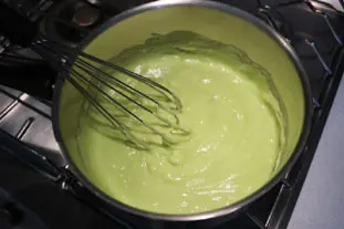 Crema pastelera de limon verde