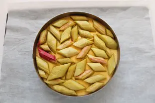Tarta bretona de manzana y ruibarbo