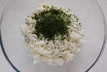 Ensalada de arroz y calabacín al pimentón