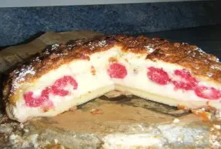 Gateau magique aux framboises