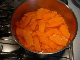 Puré de calabaza castaña (variedad Potimarron) : Foto de la etapa3