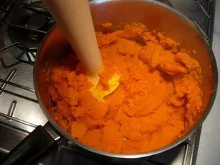 Puré de calabaza castaña (variedad Potimarron) : Foto de la etapa4