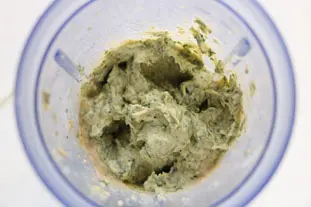 Salsa verde perejil-sésamo  : Foto de la etapa2