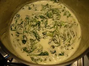 Salmón asado con crema de canónigos (mache) : Foto de la etapa6