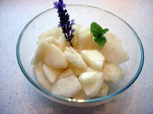 Ensalada de 4 peras y vainilla