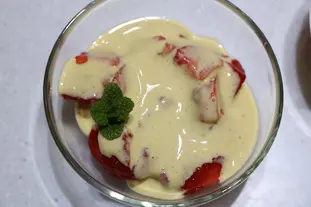 Fresa brunoise y sabayón suave