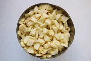 Gratinado de manzanas macaronadas