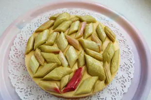 Tarta bretona de manzana y ruibarbo