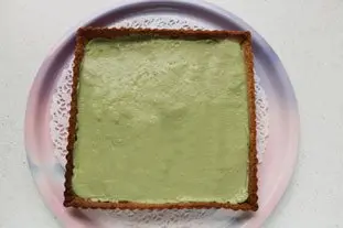 Tarta de melocotón y té verde