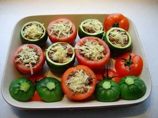 Tomates y calabacines rellenos : etape 25