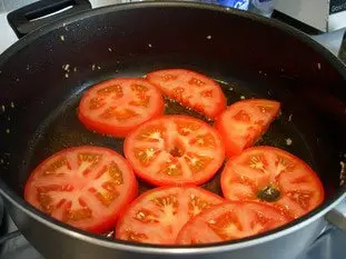 Pequeña ratatouille con huevos rotos : Foto de la etapa11