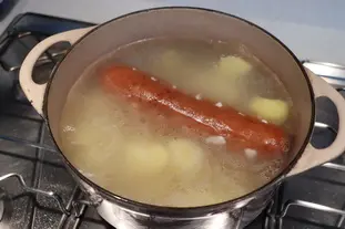 Salchichas y puré ahumados : Foto de la etapa4