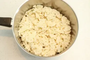 Puré de coliflor con salmón y espinacas : Etapa 2
