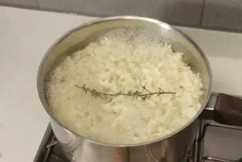 Puré de coliflor con salmón y espinacas : Etapa 3