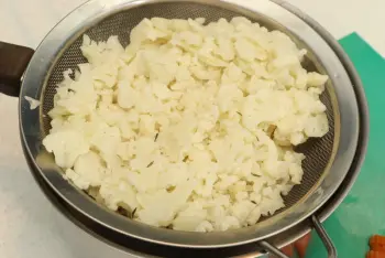 Puré de coliflor con salmón y espinacas : Etapa 4