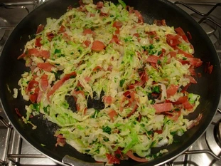 Juliana de col y jamón : Etapa 4