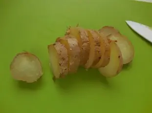 Patatas con salmón ahumado