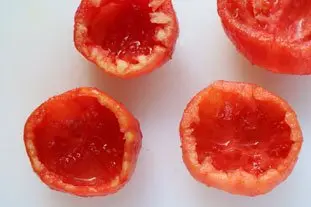 Huevos con cáscara de tomate : Foto de la etapa1