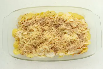 Patatas gratinadas con 3 quesos