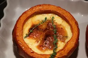 Calabaza con 3 quesos gratinada