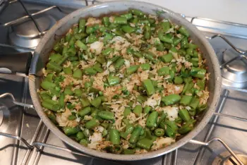Guisantes nuevos al pesto