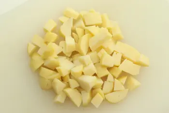 Puré de patatas, alcachofas y queso feta : Etapa 2