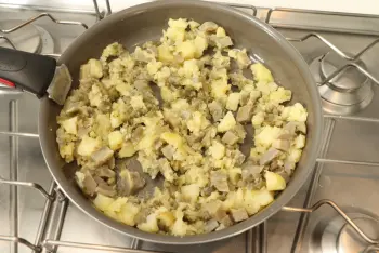 Puré de patatas, alcachofas y queso feta : Etapa 5