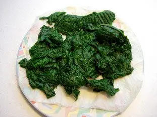 Espinacas frescas con nata : Foto de la etapa1