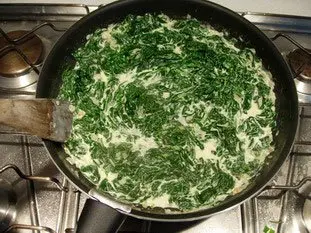 Espinacas frescas con nata : Foto de la etapa6