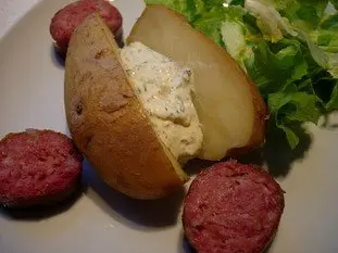 Patatas al horno, mantequilla o crema con hierbas : Foto de la etapa9
