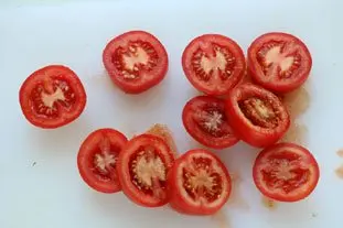 Huevos tomates y calabacín