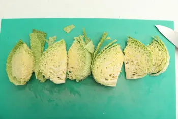 Tortilla de jamón y col : Etapa 1