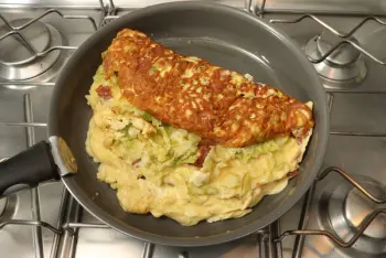 Tortilla de jamón y col : Etapa 10