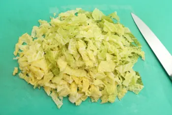 Tortilla de jamón y col : Etapa 4