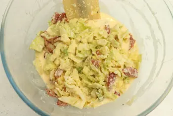 Tortilla de jamón y col : Etapa 8