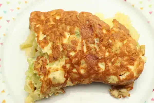 Tortilla de jamón y col