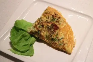 Tortilla de repollo (col) y tocino