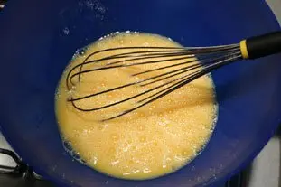 Tortilla de repollo (col) y tocino : Foto de la etapa2