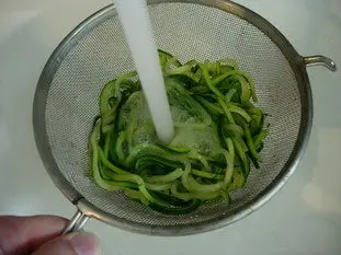 Tagliatelles y spagheti de calabacin a la carbonara : Foto de la etapa6