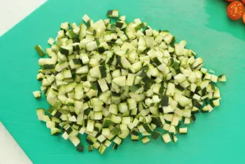 Risotto con calabacines y tomates cherry : Etapa 1