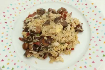 Arroz salteado con setas y jamón : Etapa 16