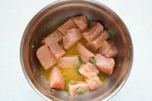 Tarta de salmón y fondue de puerros