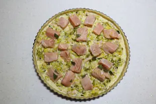 Tarta de salmón y fondue de puerros : Foto de la etapa6