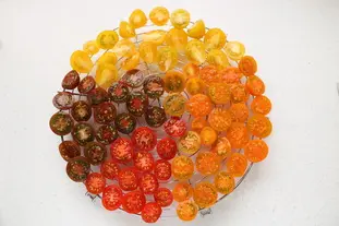 Fina tarta de tomates cherry y salsa pesto : Foto de la etapa2
