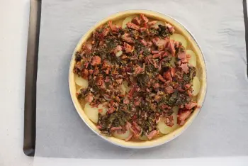 Quiche de acedera y patata