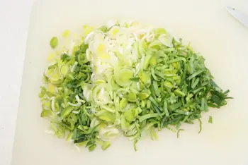 Pastel de sémola con puerros : Etapa 1