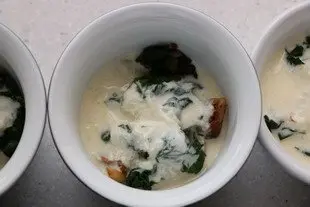 Huevos cocotte con espinacas : Foto de la etapa3