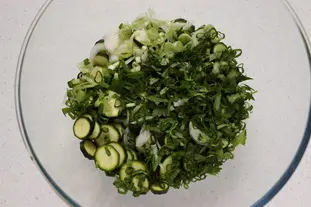 Remoulade de calabacines pequeños con atún : Foto de la etapa3