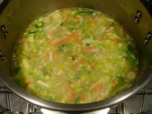 Sopa de verduras licuadas