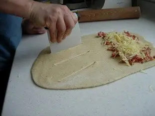 Fugazza con tocino y queso comté : Foto de la etapa7